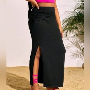 Girls Size Medium Black Maxi Skirt-NWOT